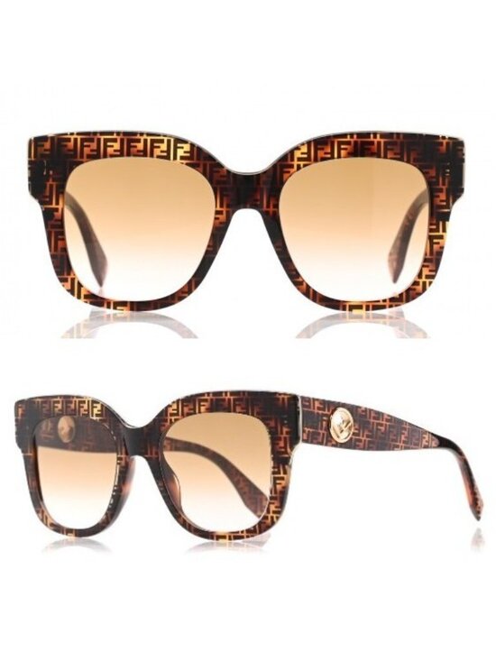NEW Fendi F is FENDI Havana Cat Eye Square Sunglasses main image 7